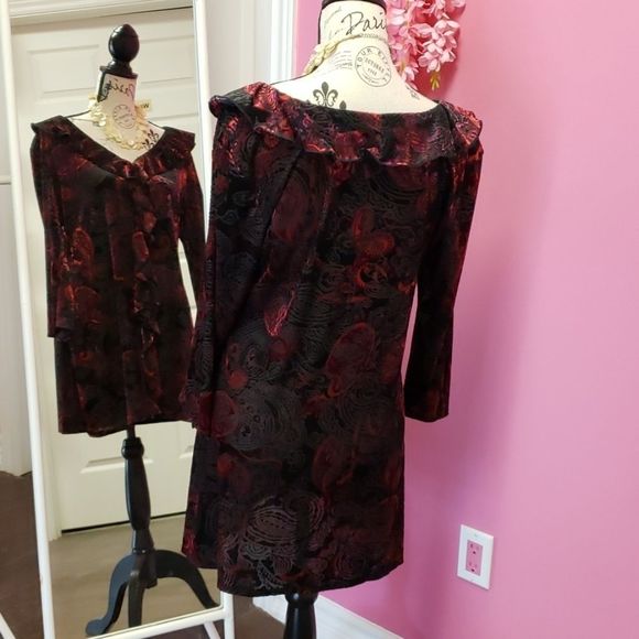 NY 💕💕 Collection Light Velvet Dress Size XL - Picture 3 of 11